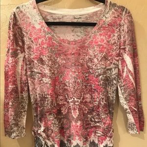 Wrangler pink/grey/white woman’s shirt